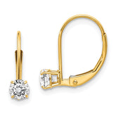 14K White Topaz Earrings April